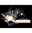 Young men and loudspeakers Young men and loudspeakers vector image