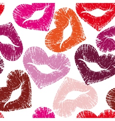 Seamless kisses vector image
