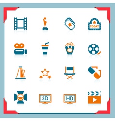 Movie icons - in a frame series vector image