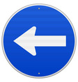 Blue Sign with Arrow Left vector image