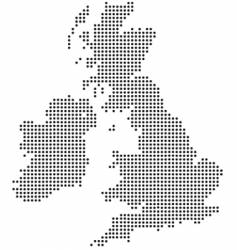 Uk dot map vector image