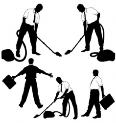 Business silhouettes vector image
