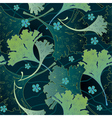 Seamless background with gincko biloba vector image
