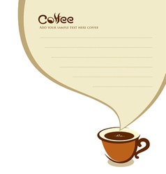 Coffee cup with speech bubble vector image