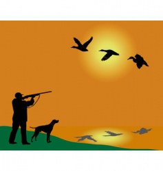 Duck hunter vector image