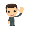 Funny cartoon boss vector image