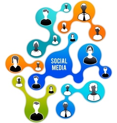 Social media and network vector image