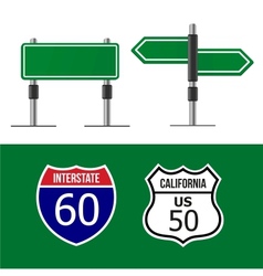 Road sign template vector image