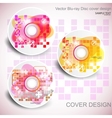 Cd cover design editable templates vector image