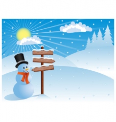 Snowman vector image