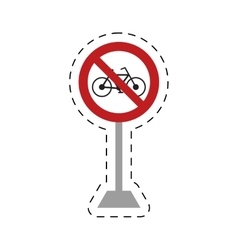 Traffic prohibited bicycle road Traffic prohibited bicycle road vector image