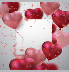 Balloon hearts vector image