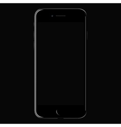 Realistic black mobile iphone 7 with blank screen vector image