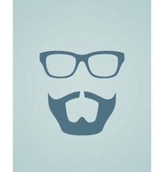 Glasses and beard vector image