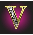 Golden figure with diamonds vector image