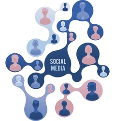 Social media and network vector image