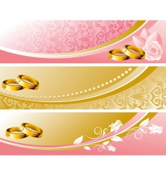 Set wedding background vector image