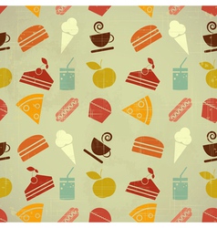 Retro menu seamless color vector image