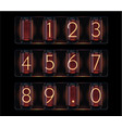 Vector nixie tube with digits vector image