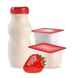 Strawberry products vector image