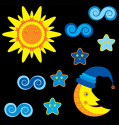 Heavenly bodies vector image