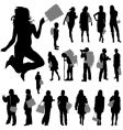 People with shopping bag vector image