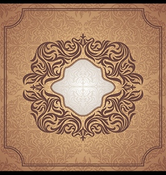 Floral retro frame vector image