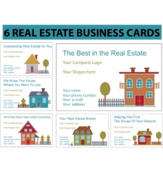 Real estate business cards Real estate business cards vector image