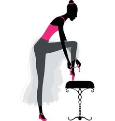 Ballet dancer dressing Ballet dancer dressing vector image