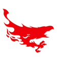 Silhouette of a flying Phoenix vector image
