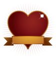 Heart with banner vector image