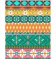 Seamless colorful aztec pattern with birds vector image
