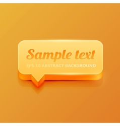 Orange speech bubble Orange speech bubble vector image