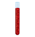 Blood cell test tube vector image