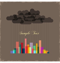 City of rainbow Concept background vector image