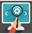Concept in flat retro style vector image