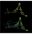 EKG of christmas vector image