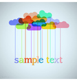Clouds of rainbow vector image