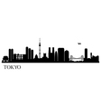 Tokyo silhouette black vector image