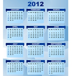 2012 calendar vector image