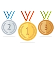 Medal Set Flat Style Medal Set Flat Style vector image