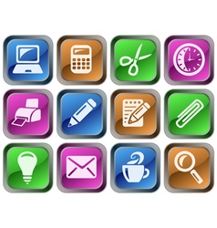 Office buttons vector image