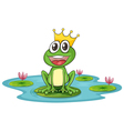 Frog and water vector image