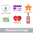 Restaurant sign vector image