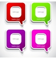Colorful paper bubble for speech Colorful paper bubble for speech vector image