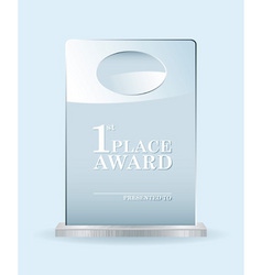 Glass award vector image