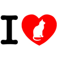 I Love My Cat vector image