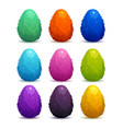 Colorful fantasy fluffy eggs set Colorful fantasy fluffy eggs set vector image