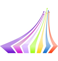 Multicolored arrows background vector image