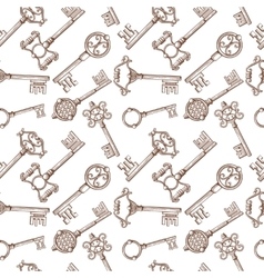 Vintage lock and key seamless pattern Vintage lock and key seamless pattern vector image